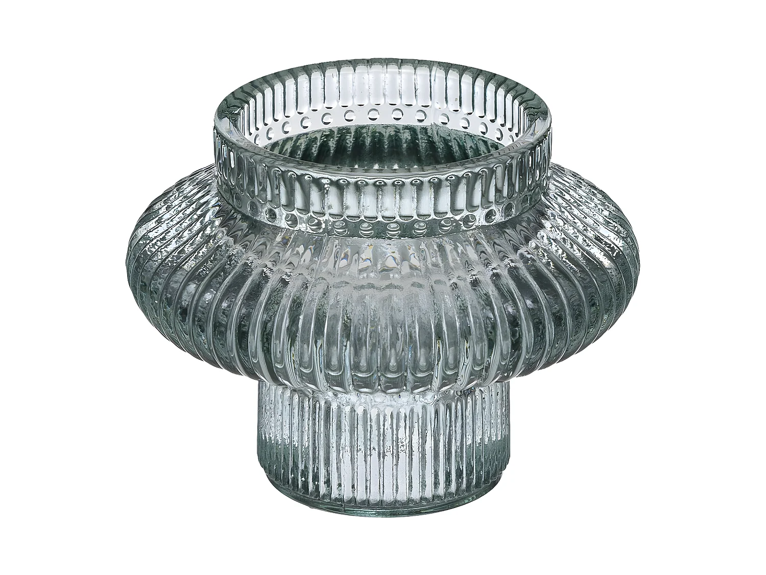 Lot de 3 Bougeoirs Chandeliers en Verre