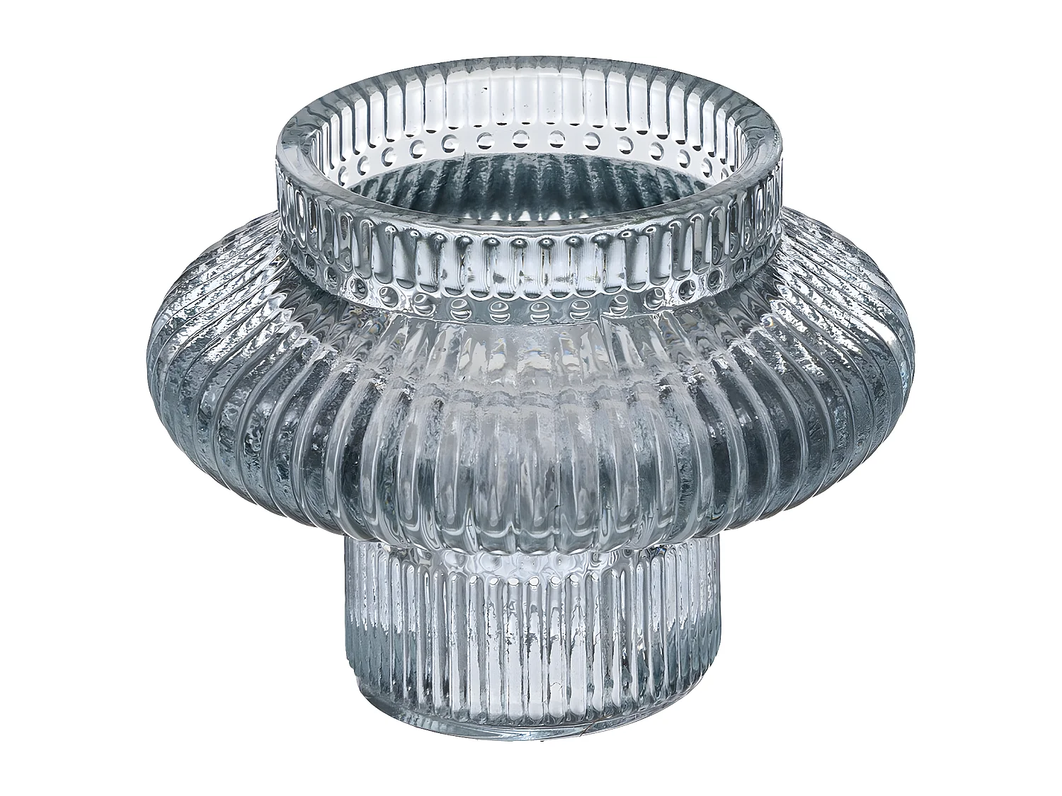 Lot de 3 Bougeoirs Chandeliers en Verre