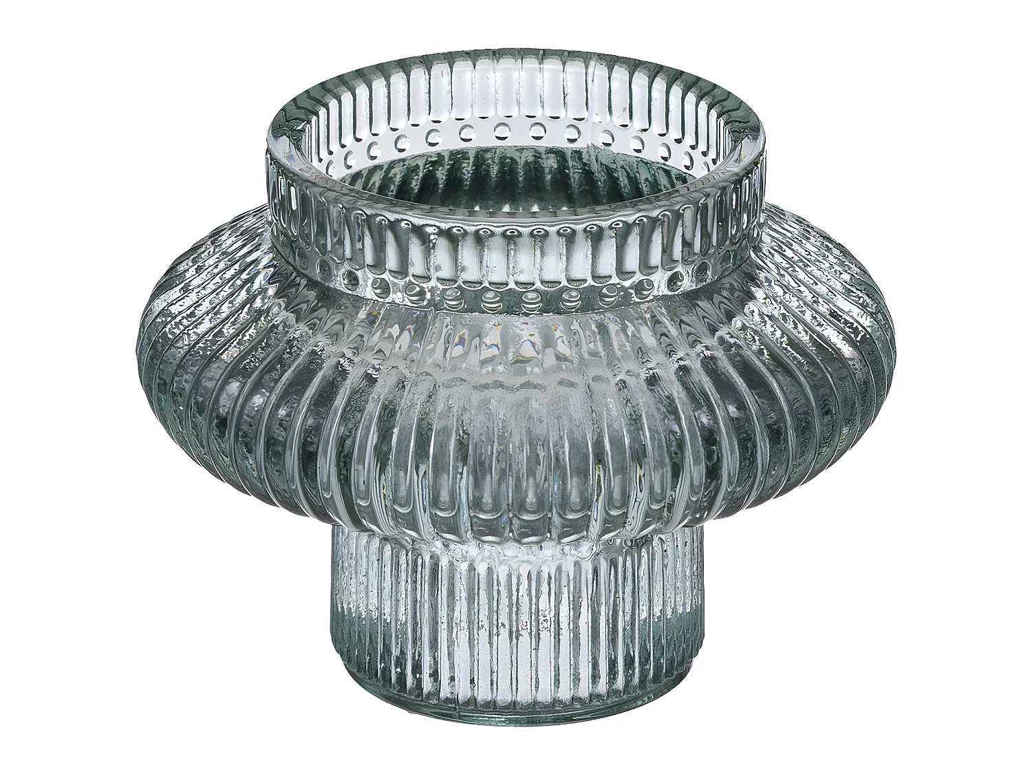 Lot de 3 Bougeoirs Chandeliers en Verre