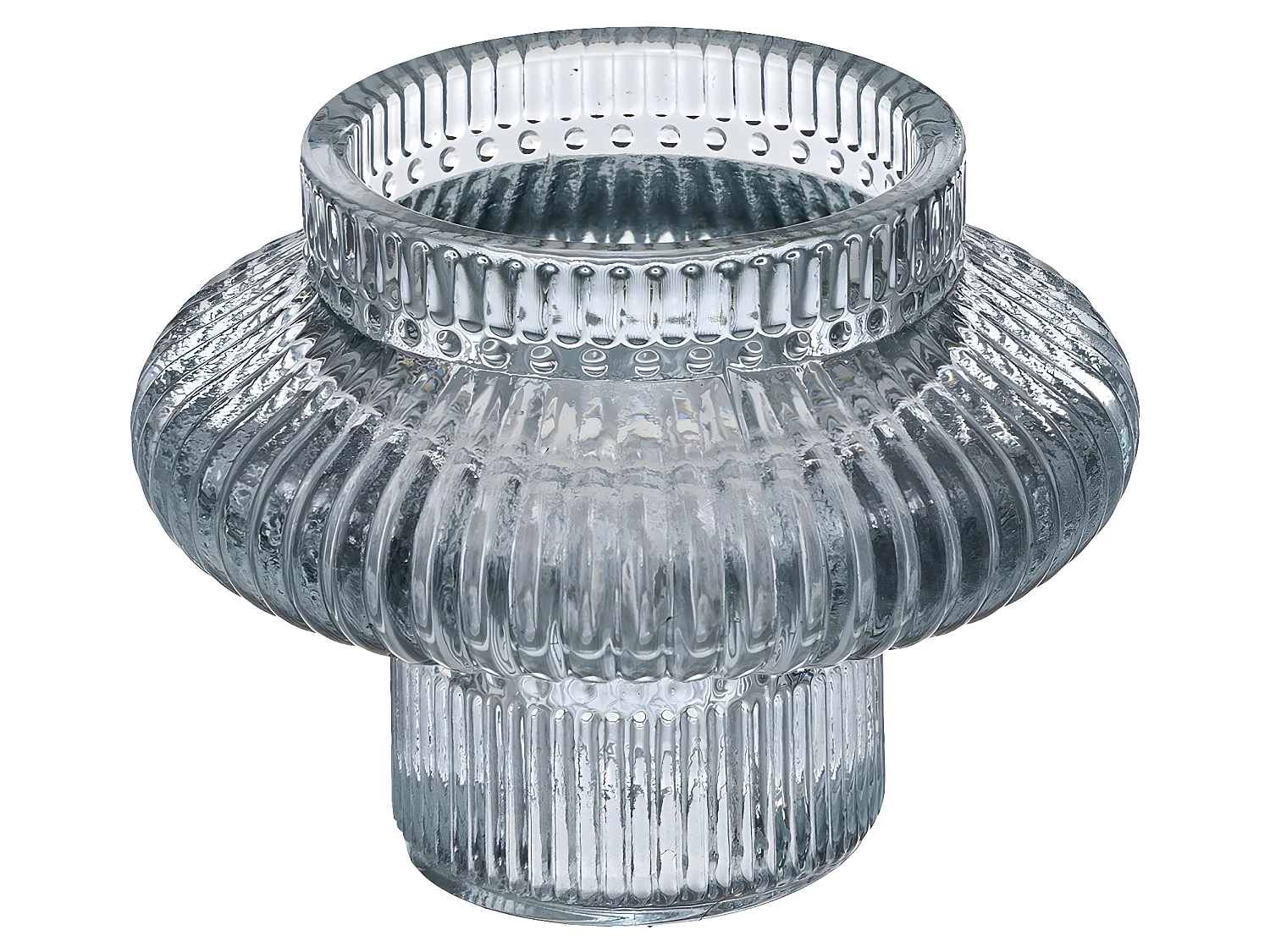 Lot de 3 Bougeoirs Chandeliers en Verre