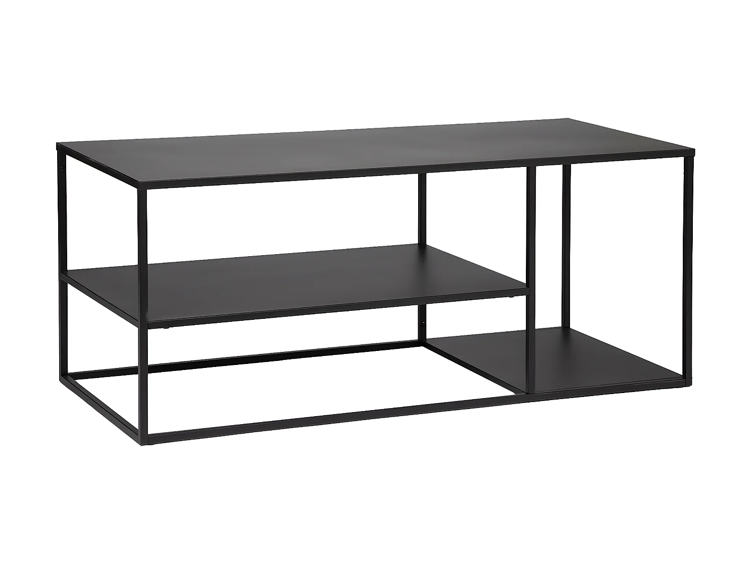 Meuble TV en Métal Noir industriel  120 x 50 x 50 cm