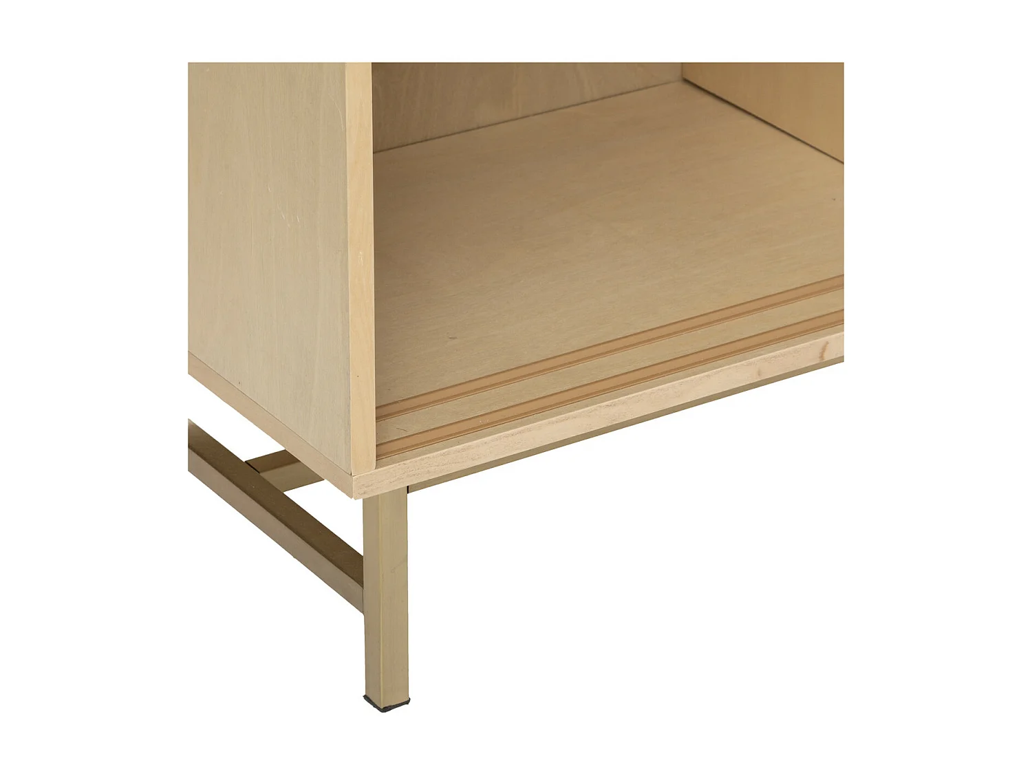 Meuble TV en Bois et Cannage Rotin 140 x 40 x 50 cm