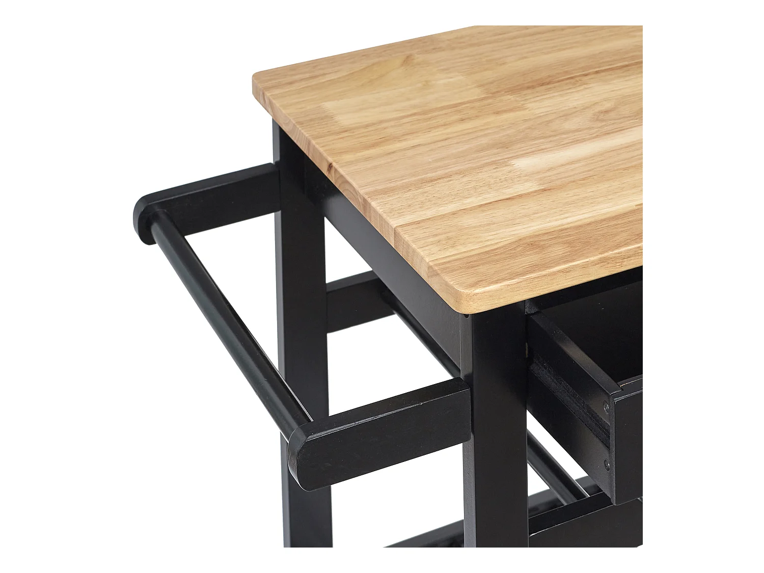 Desserte A Roulettes Noir 40x61x84.5cm Noir, Marron