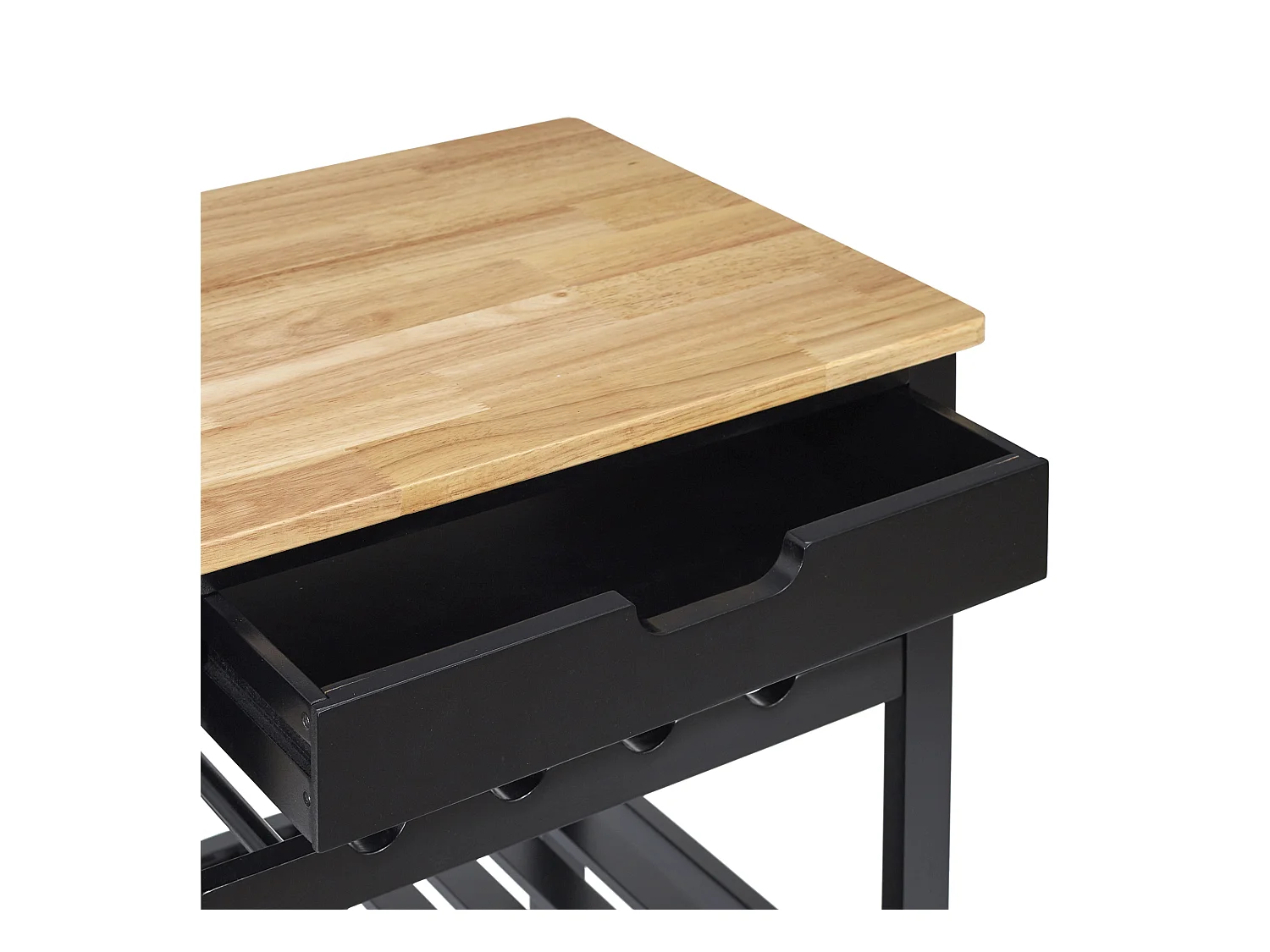 Desserte A Roulettes Noir 40x61x84.5cm Noir, Marron