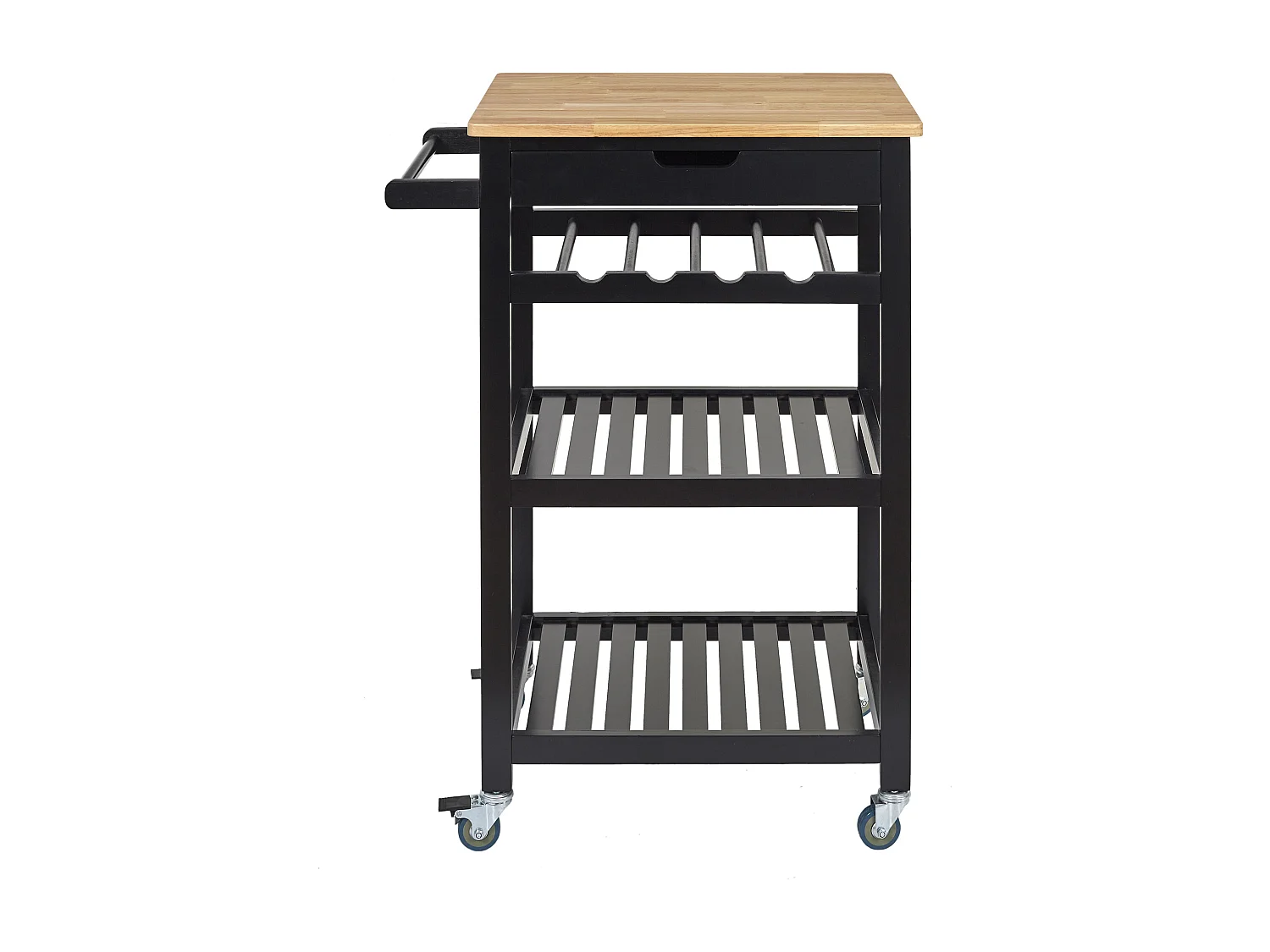 Desserte A Roulettes Noir 40x61x84.5cm Noir, Marron