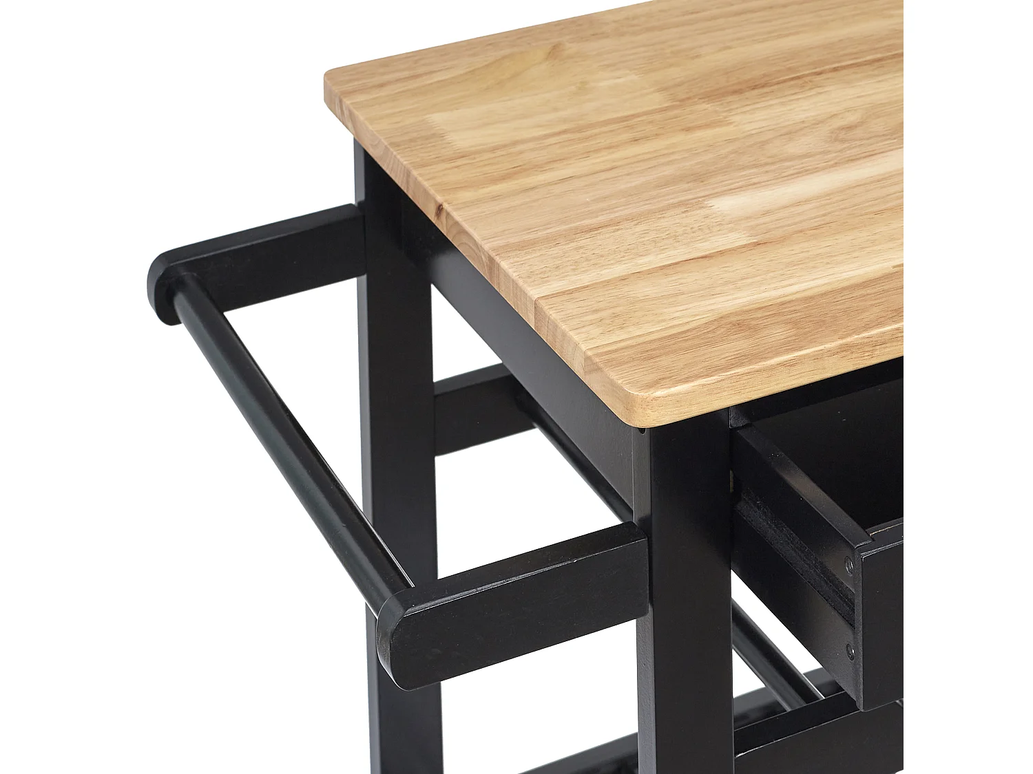 Desserte A Roulettes Noir 40x61x84.5cm Noir, Marron