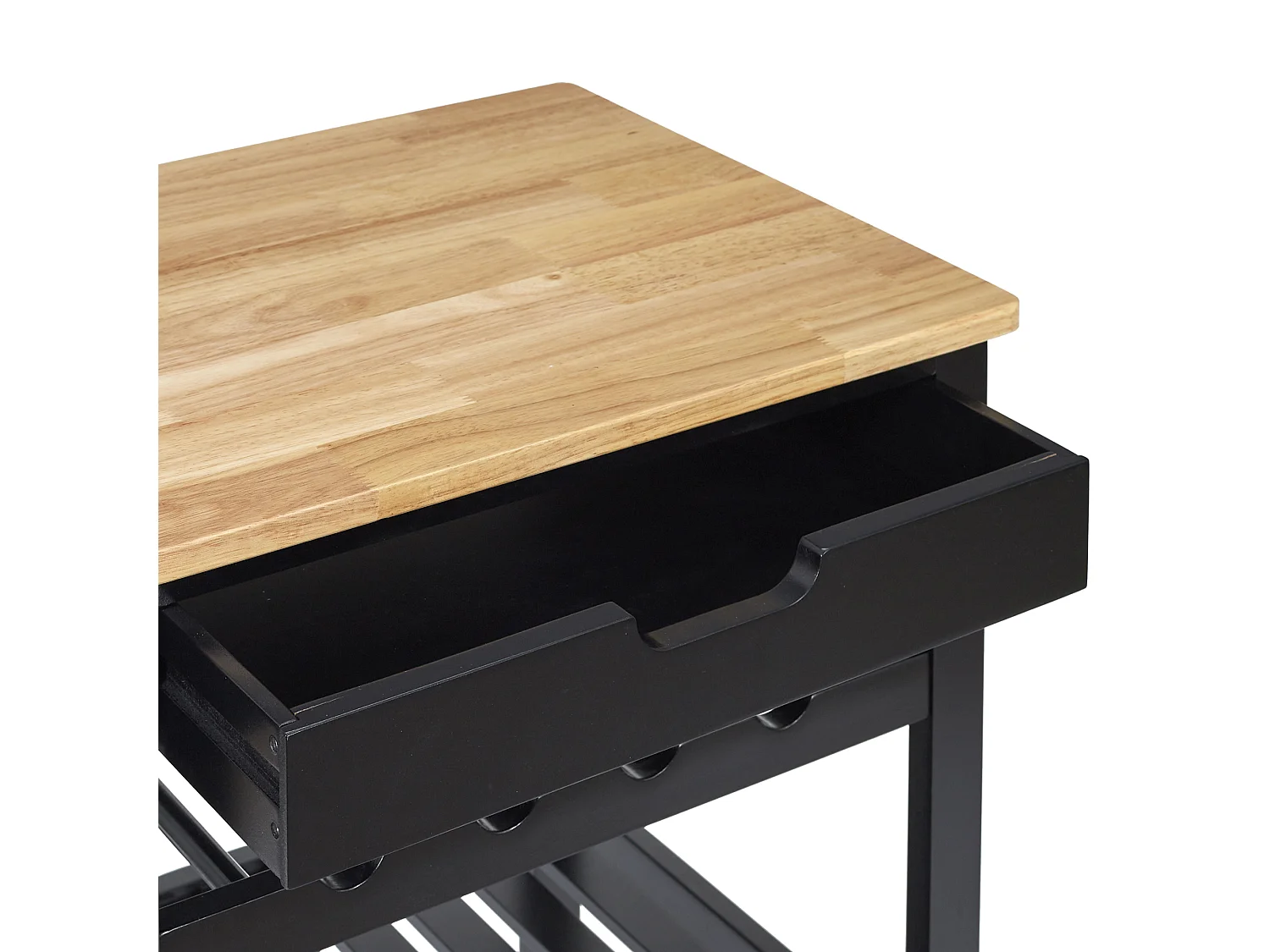 Desserte A Roulettes Noir 40x61x84.5cm Noir, Marron