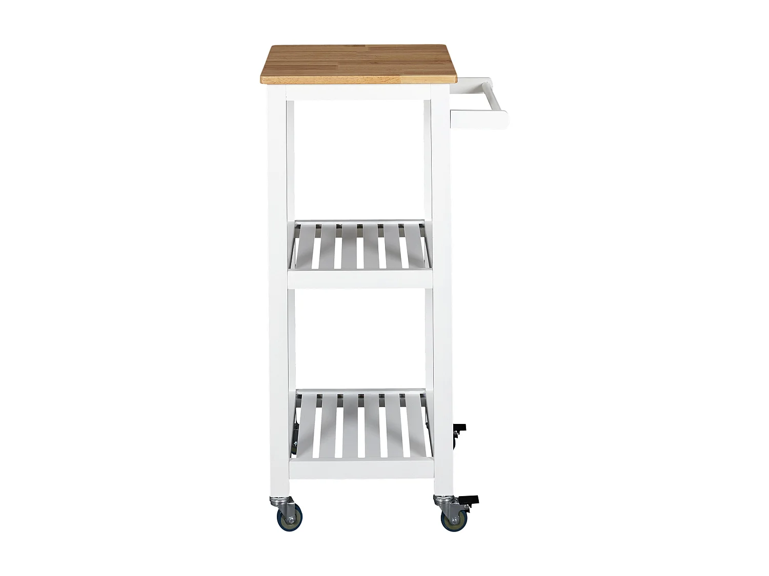 Desserte A Roulettes 37x45x845cm Blanc Blanc, Marron