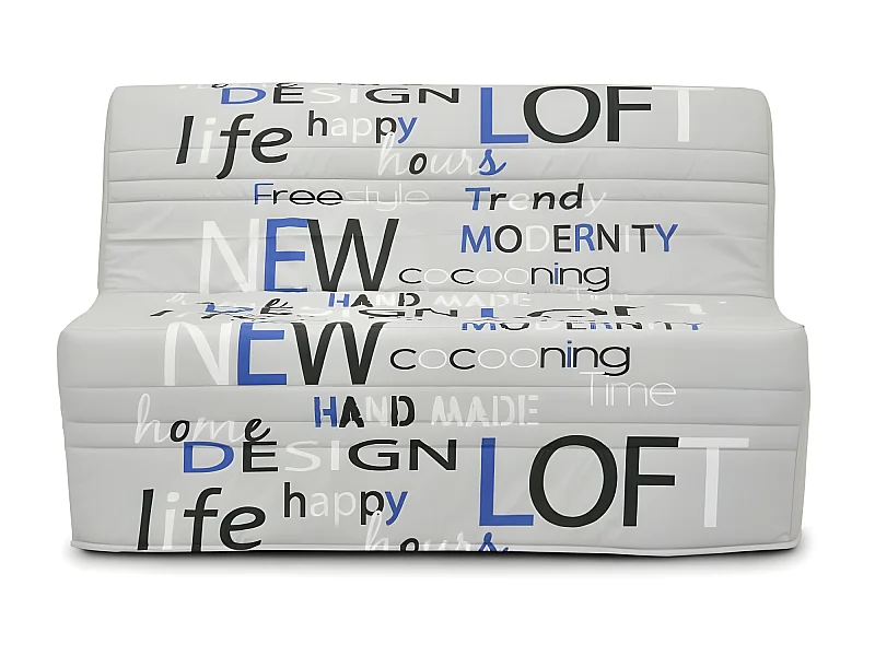 Schlafsofa BZ Anthrazit Umwandelbar 2 Plätze Joe GRUHIER