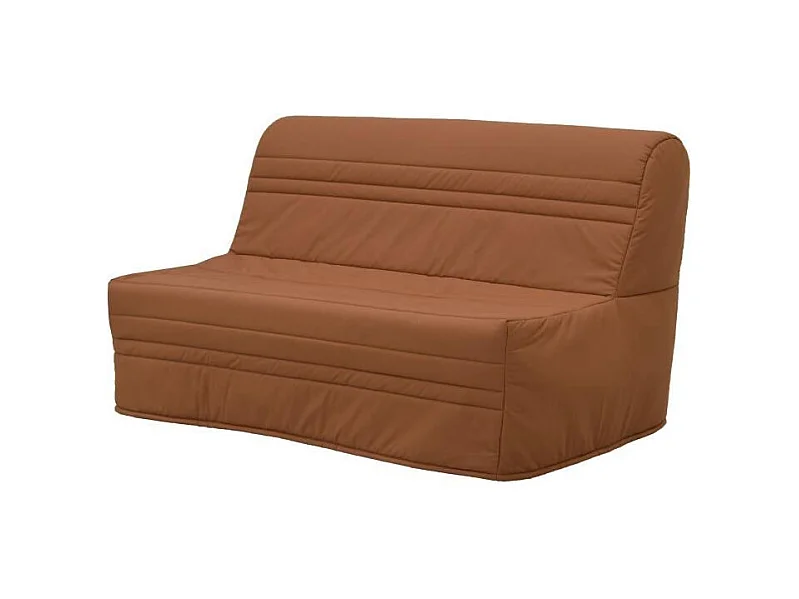 Schlafsofa BZ 2 Plätze Joe Stoff Terrakotta Französische Herstellung
