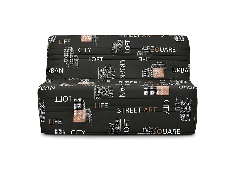 Banquette BZ - Tissu Noir - L143 x P97 x H89 cm - Joe