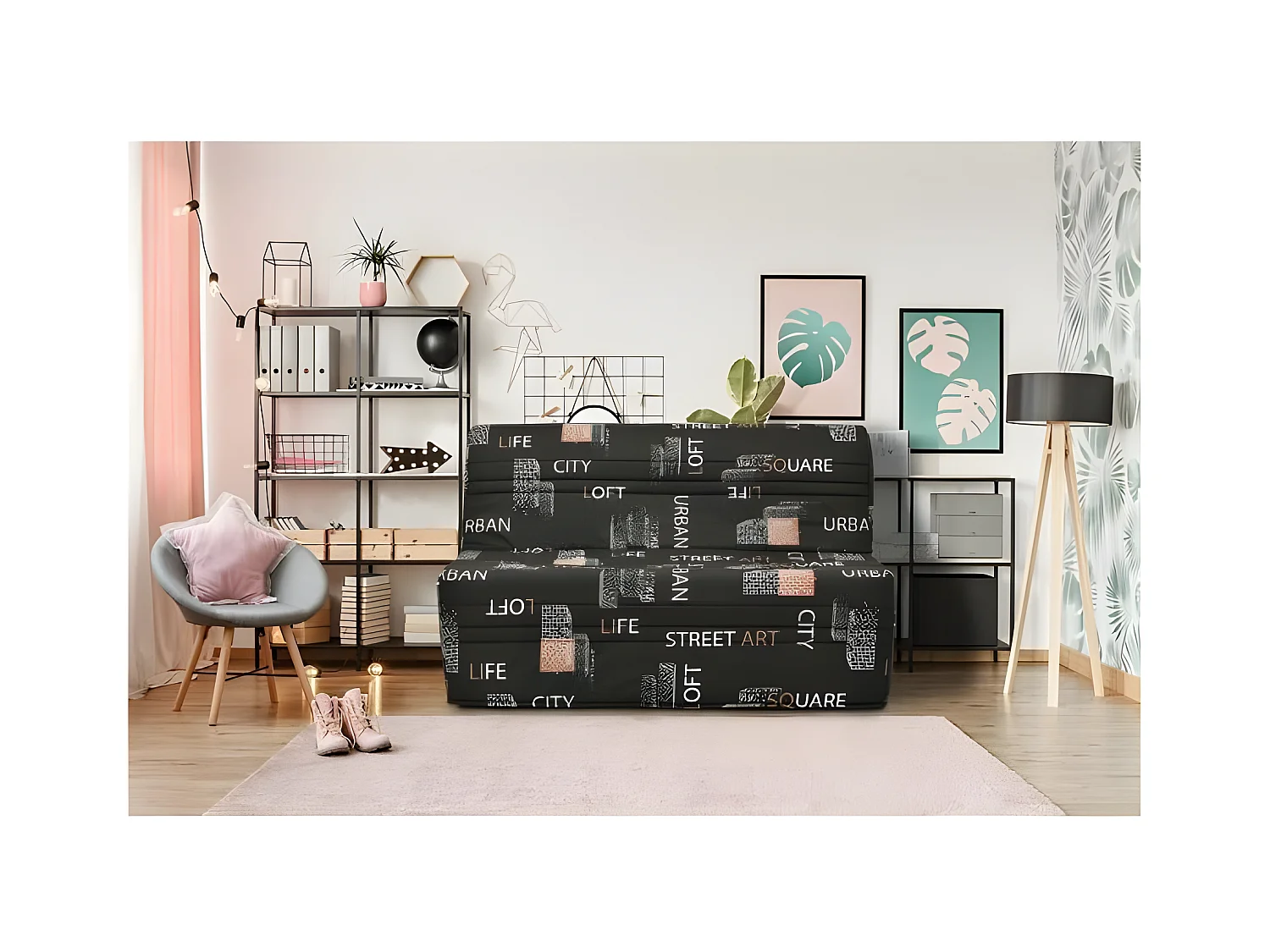 Banqueta BZ Negra Convertible 2 Plazas Joe GRUHIER