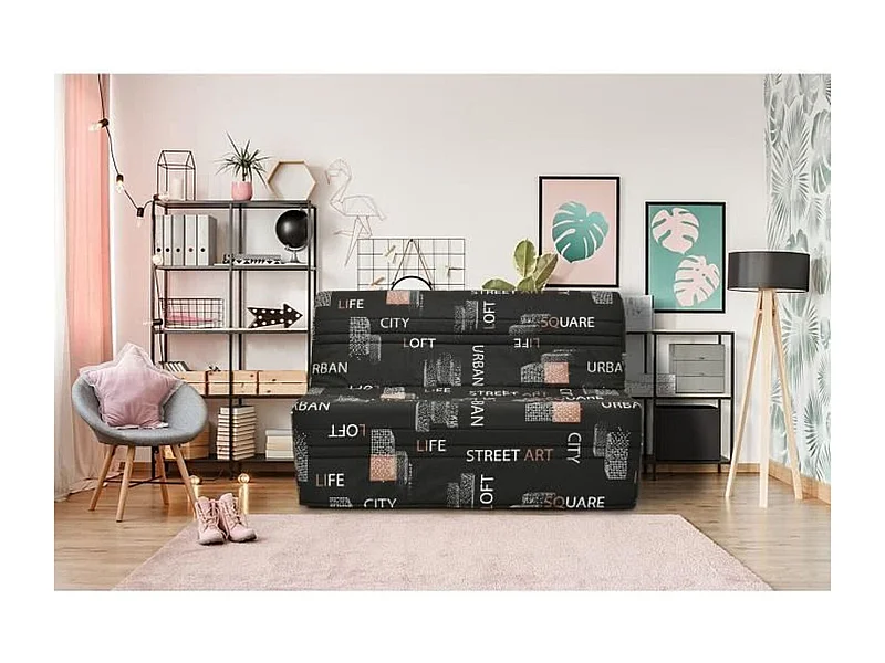 Schlafsofa BZ Schwarz 2 Plätze Joe GRUHIER