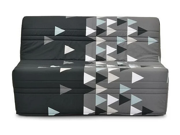 GRUHIER Banquette BZ - Tissu Gris et noir - L143 x P97 x H89cm - Joe