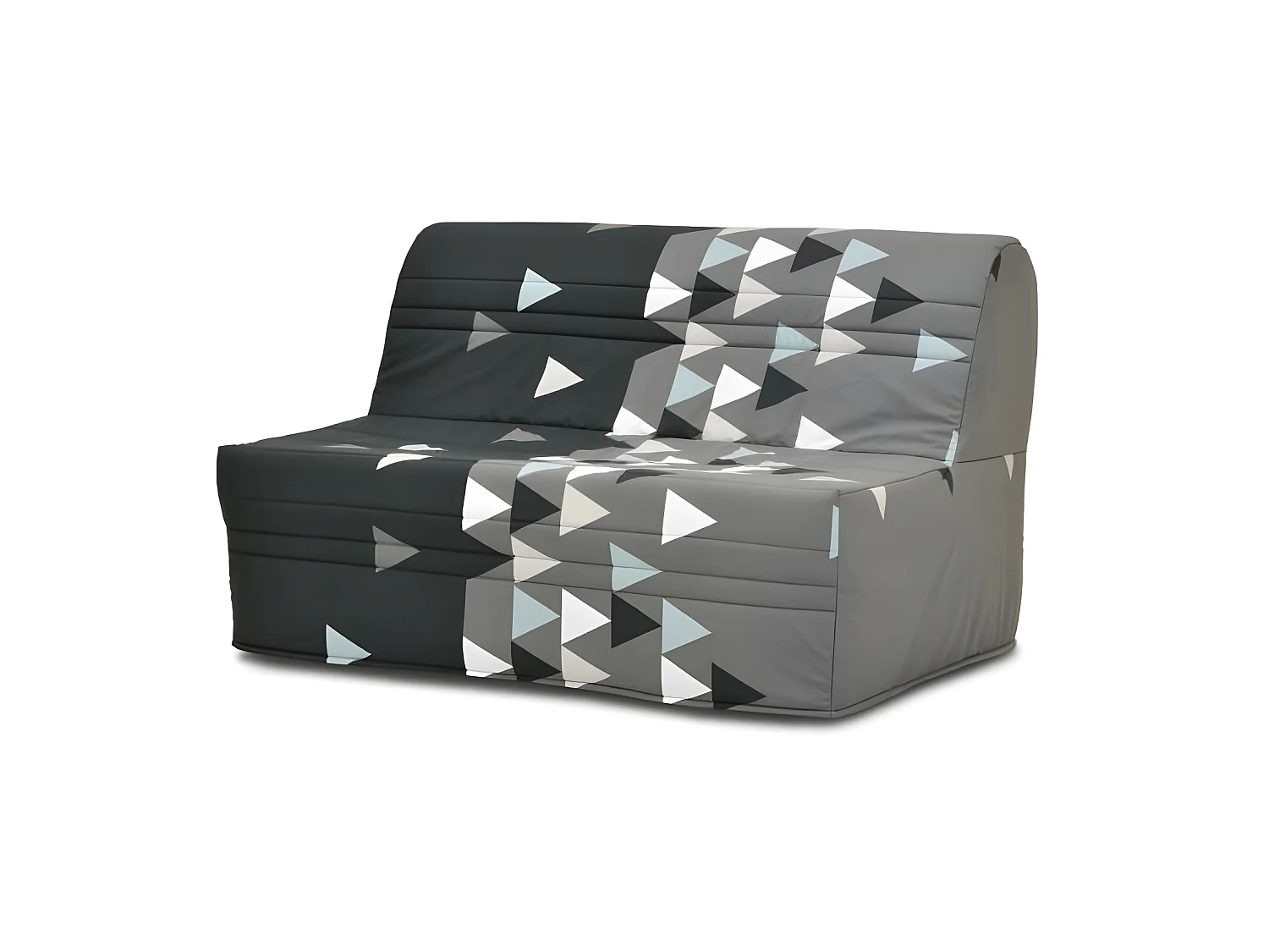 GRUHIER Banquette BZ - Tissu Gris et noir - L143 x P97 x H89cm - Joe