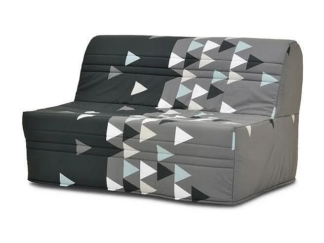 GRUHIER Banquette BZ - Tissu Gris et noir - L143 x P97 x H89cm - Joe