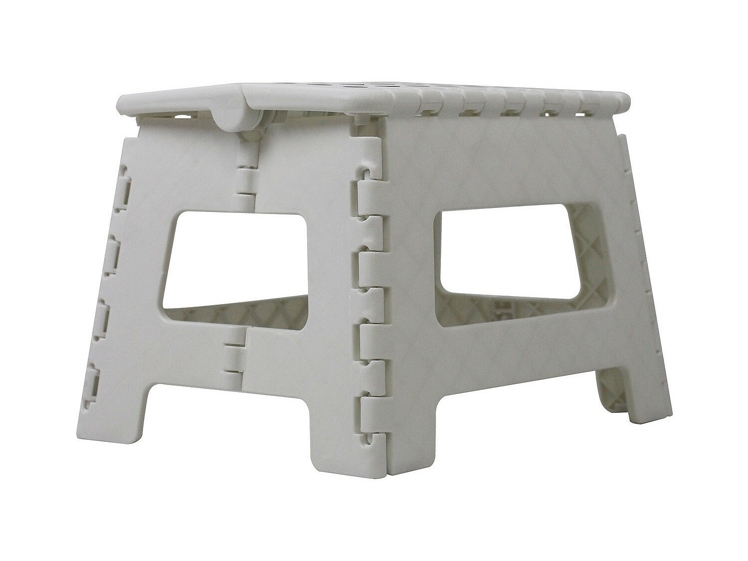 GMMH Sgabello Pieghevole Contenitore In Ecopelle Bianca, 49x31x31 Cm, Per Giocattoli E Biancheria