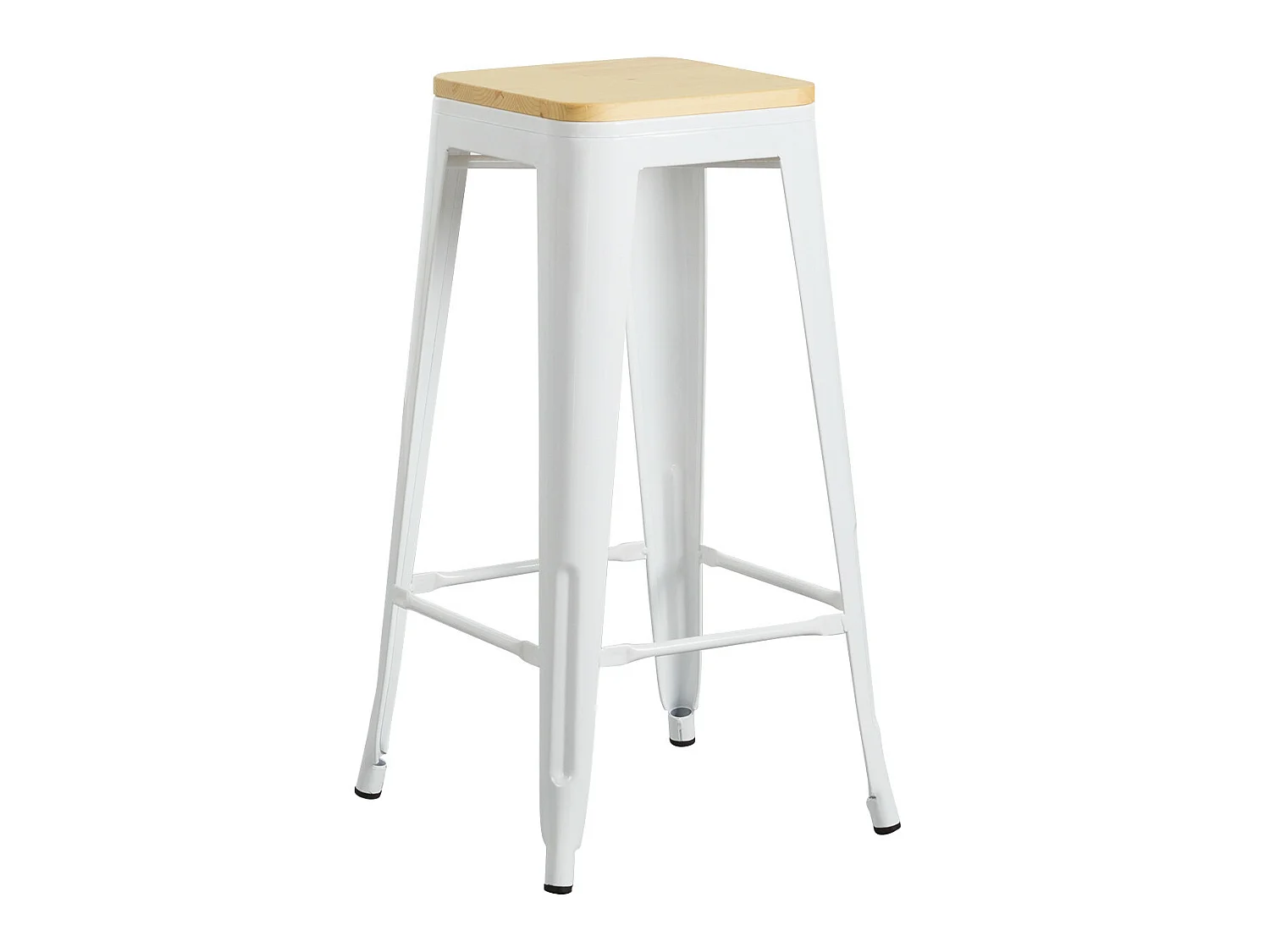 Taburete Industrial Strong con Asiento de Madera 42x42x76.5cm Thinia Home