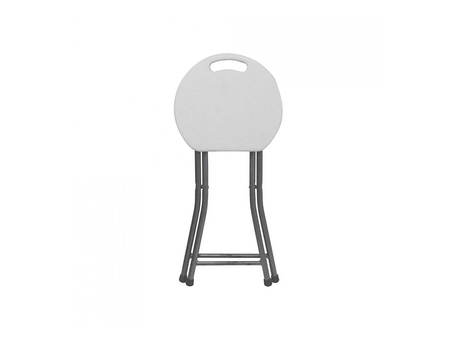 MegaPack 10 Taburetes Plegables de Resina y Acero 31x45cm Blancos 7house