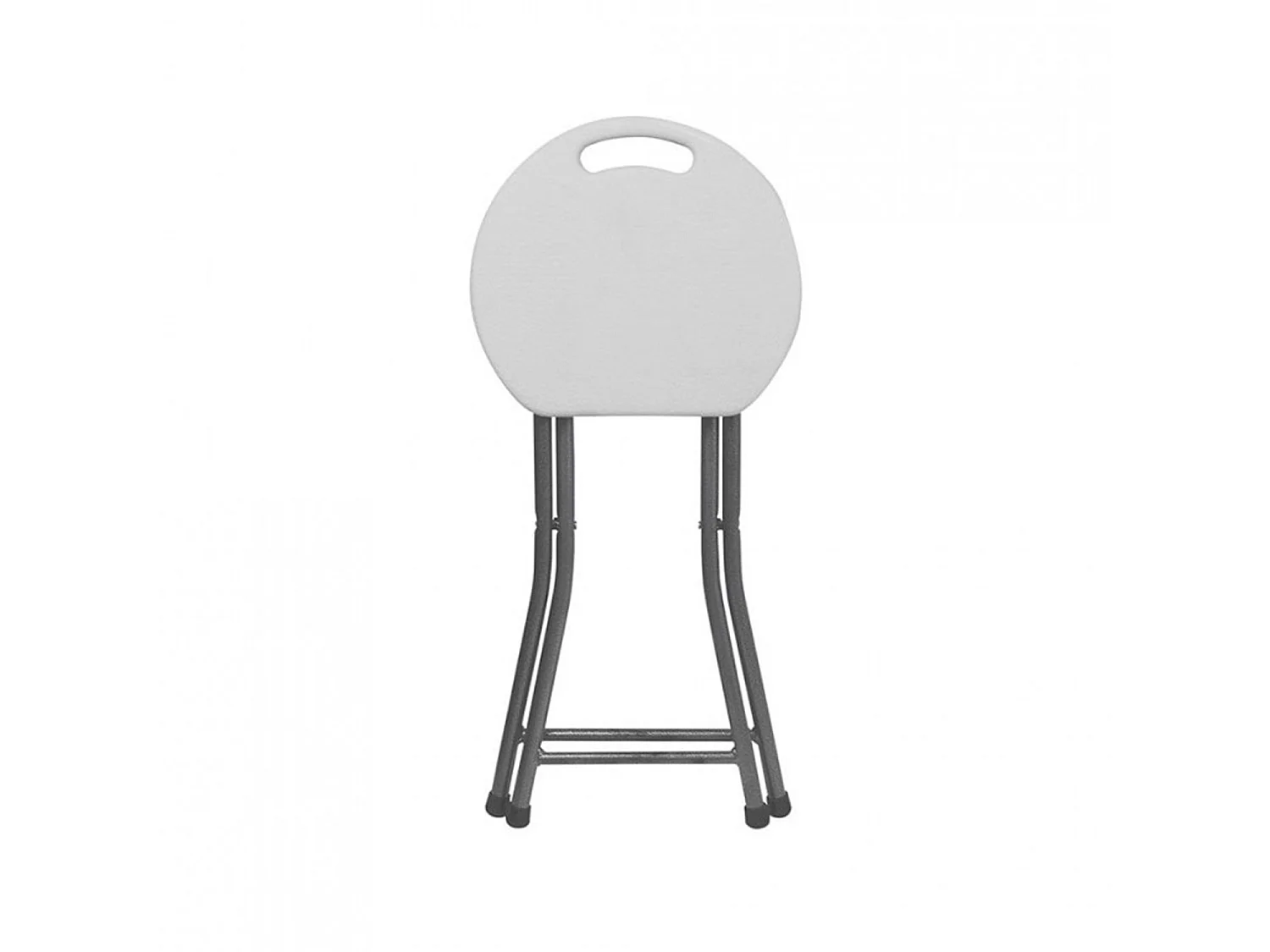 MegaPack 10 Taburetes Plegables de Resina y Acero 31x45cm Blancos 7house