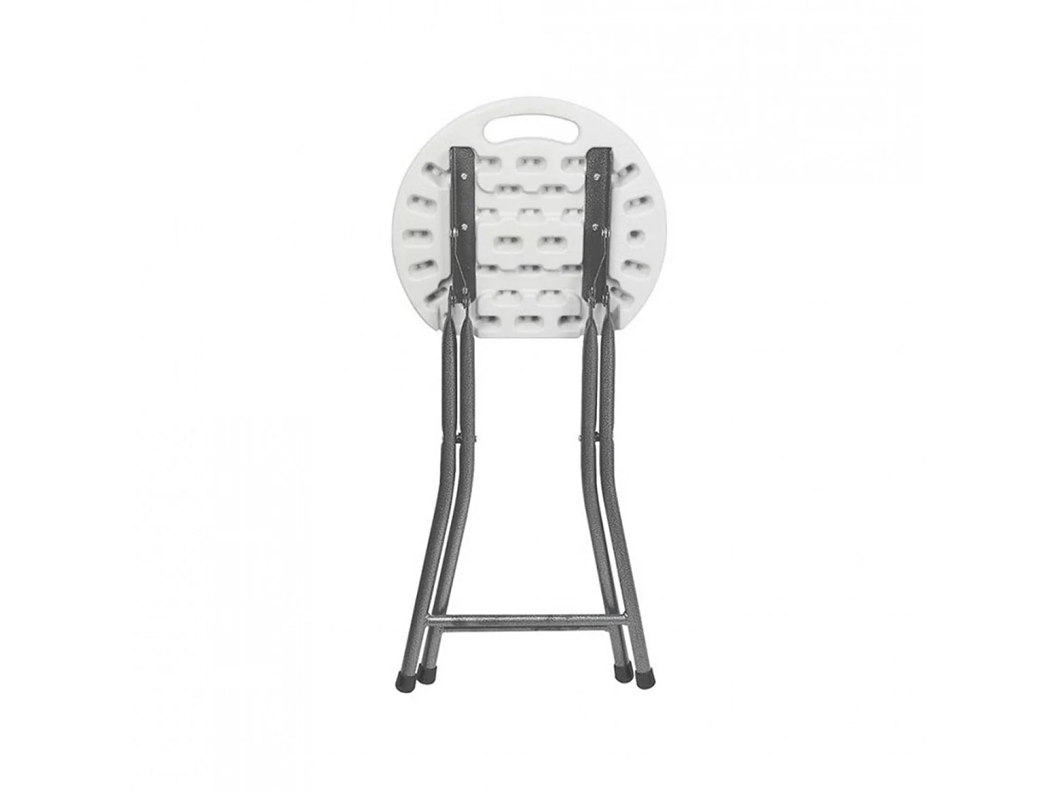 MegaPack 10 Taburetes Plegables de Resina y Acero 31x45cm Blancos 7house