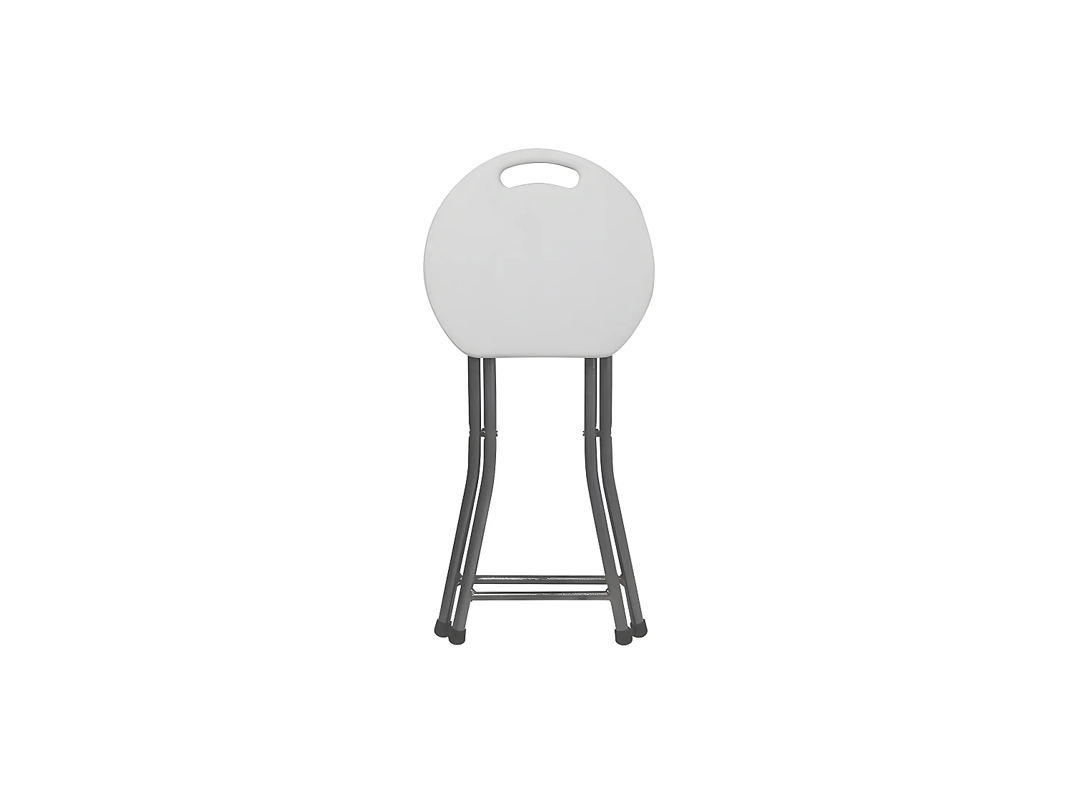 Pack 4 Taburetes Plegables de Resina y Acero 31x45cm Blancos 7house