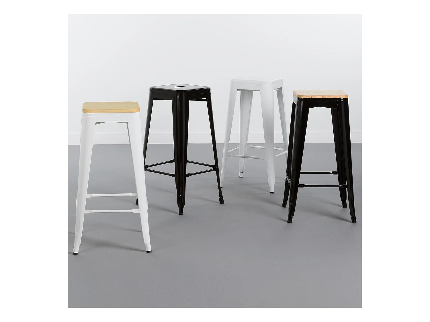 Taburete Industrial Strong 43x43x76cm Thinia Home