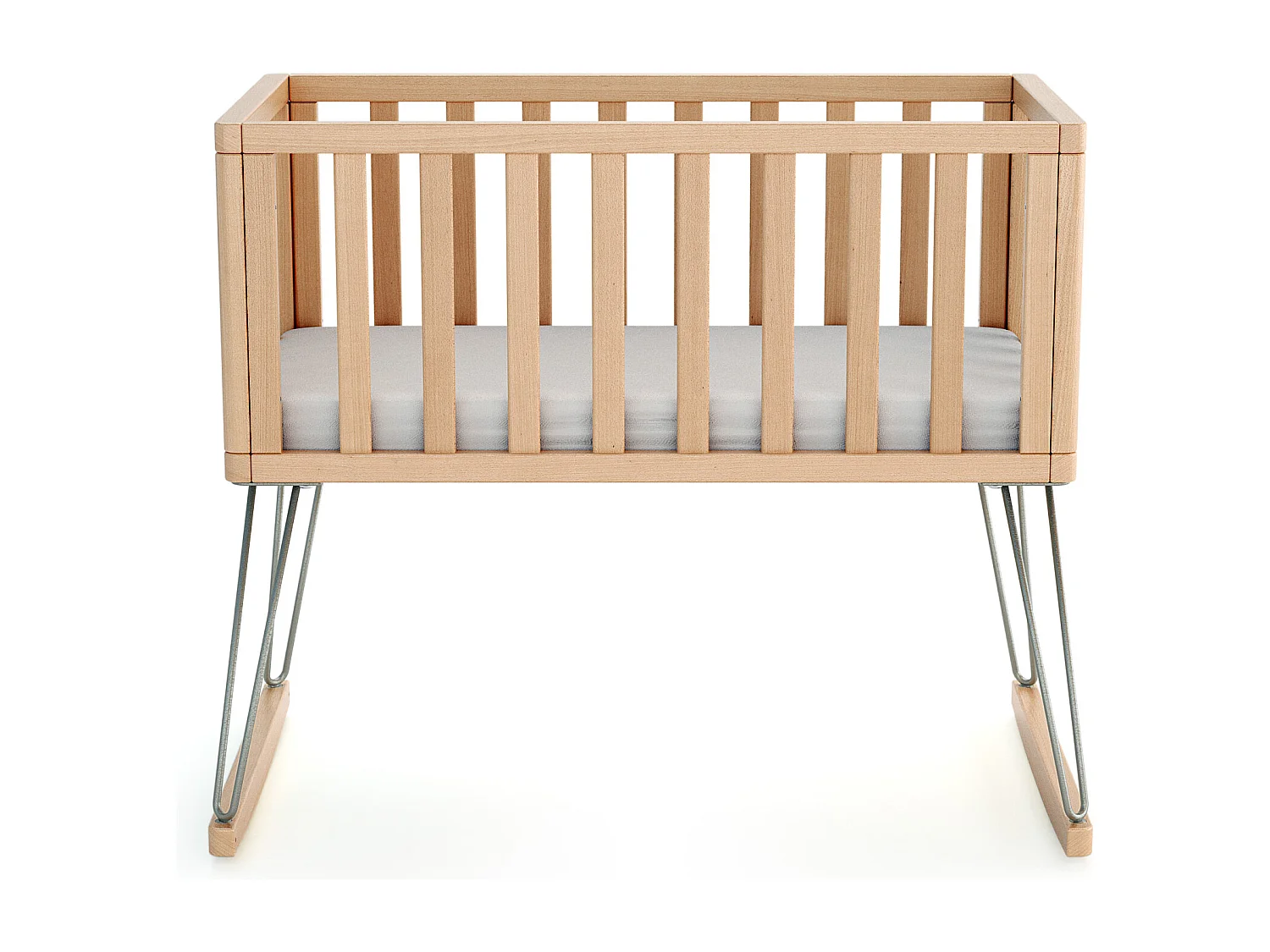 Schommelwieg ONLY in hout Beuken en in staal 40 x 80 cm