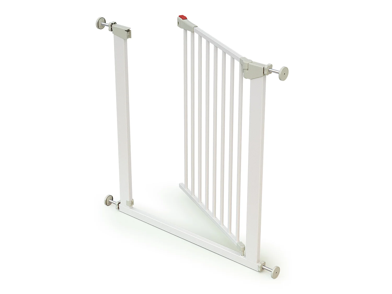 Porta de segurança para bebés de aço Branco