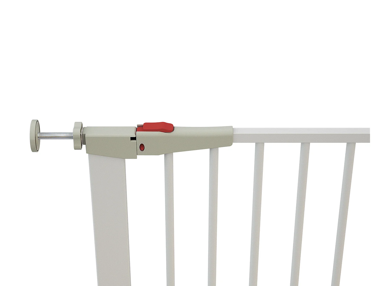 Porta de segurança para bebés de aço Branco