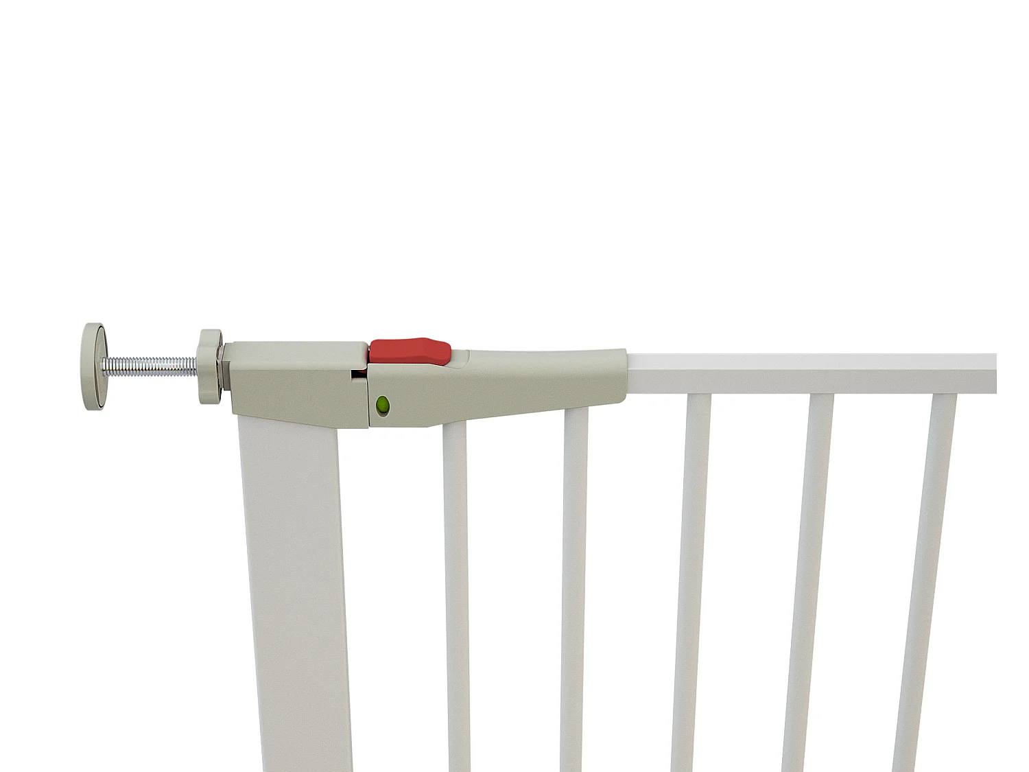 Porta de segurança para bebés de aço Branco