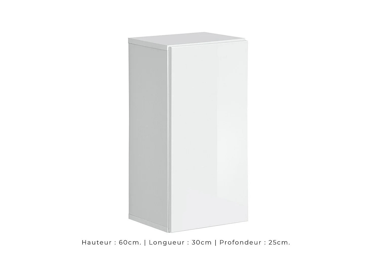 Möbelset für das Wohnzimmer SWITCH XXIII – LED – Weiß und Eiche – Hängendes Design