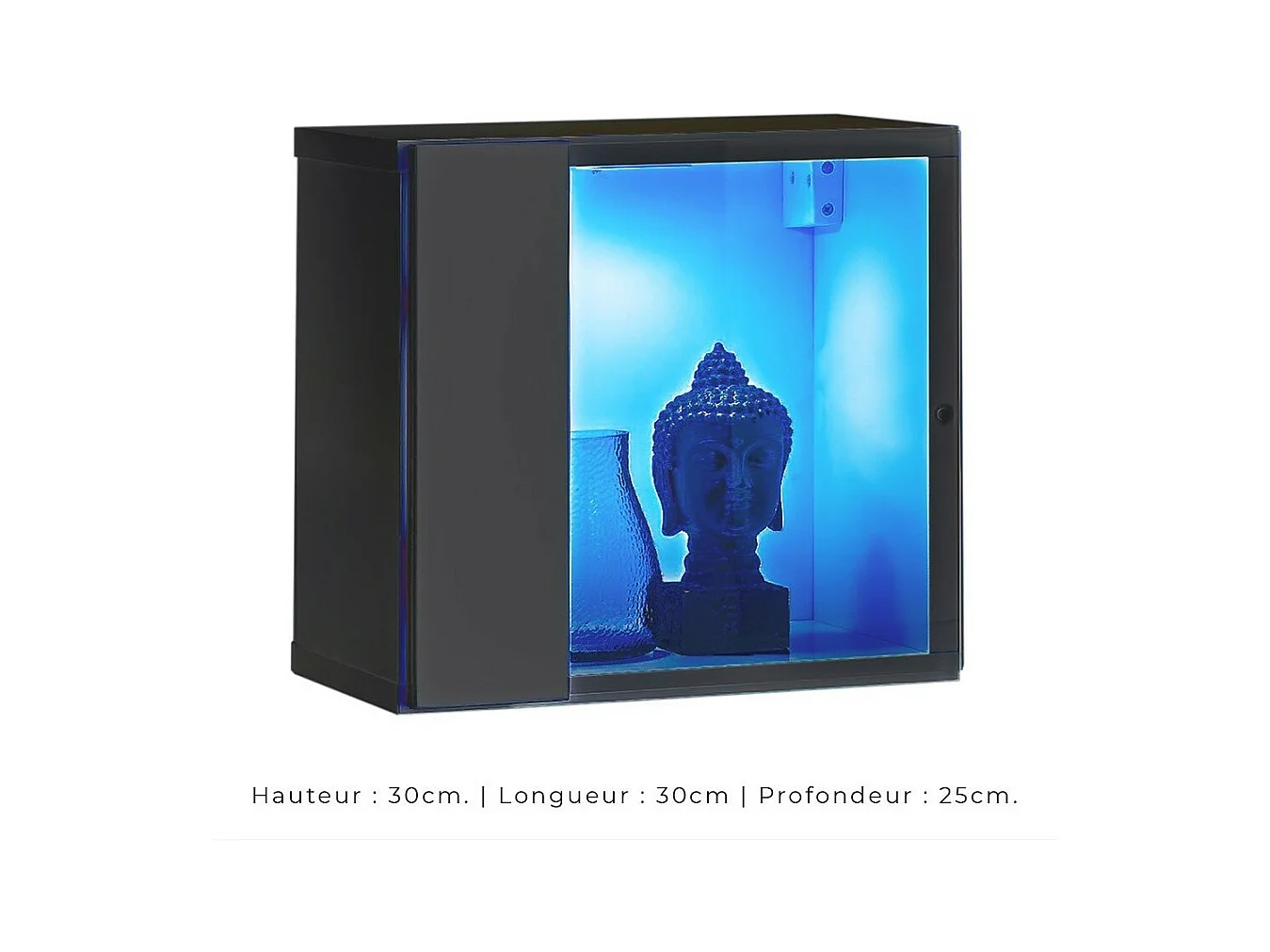 Set woonkamermeubels SWITCH XXI – LED – Zwart en grijs – Hangend design