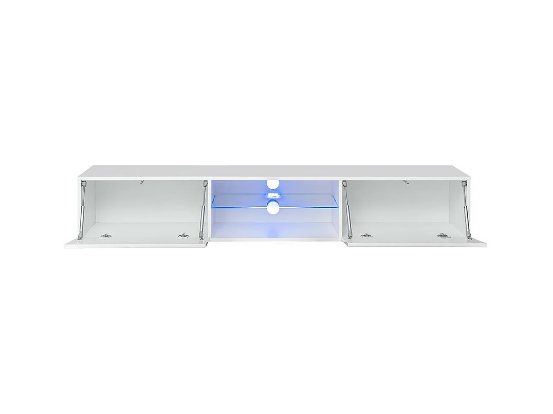 Set di mobili da soggiorno SWITCH XXI design, colore bianco lucido.