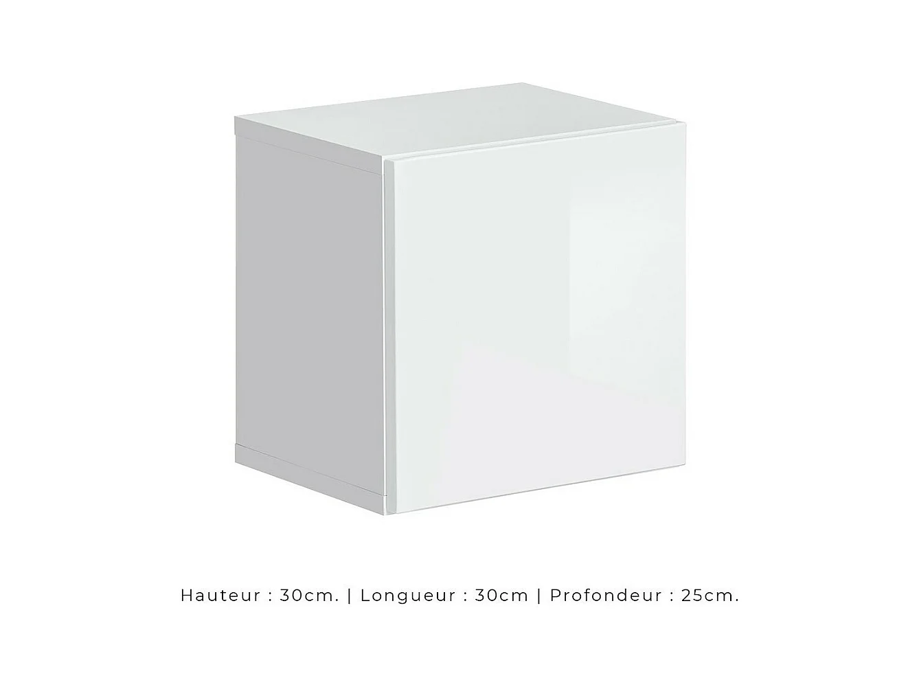 Set di mobili da soggiorno SWITCH XXI design, colore bianco lucido.