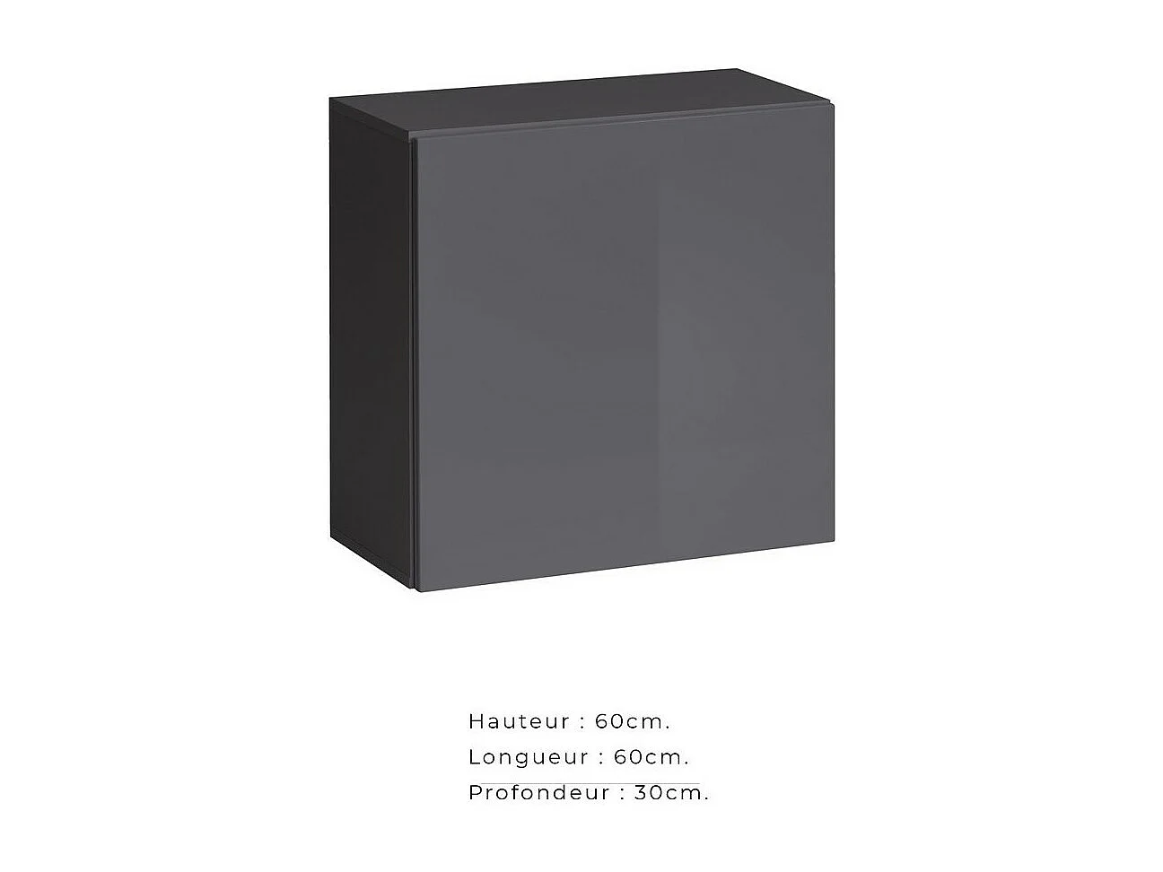 Conjunto de muebles de sala SWITCH XXVI – Roble y gris – LED integrados & sistema Push to Open