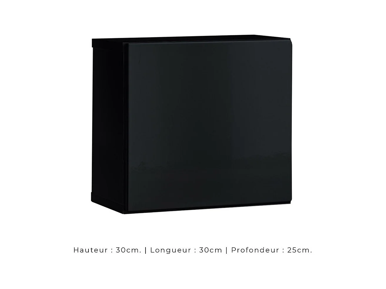 Woonkamerset SWITCH XXIV – LED – Hoogglans Zwart – Design Wandcompositie