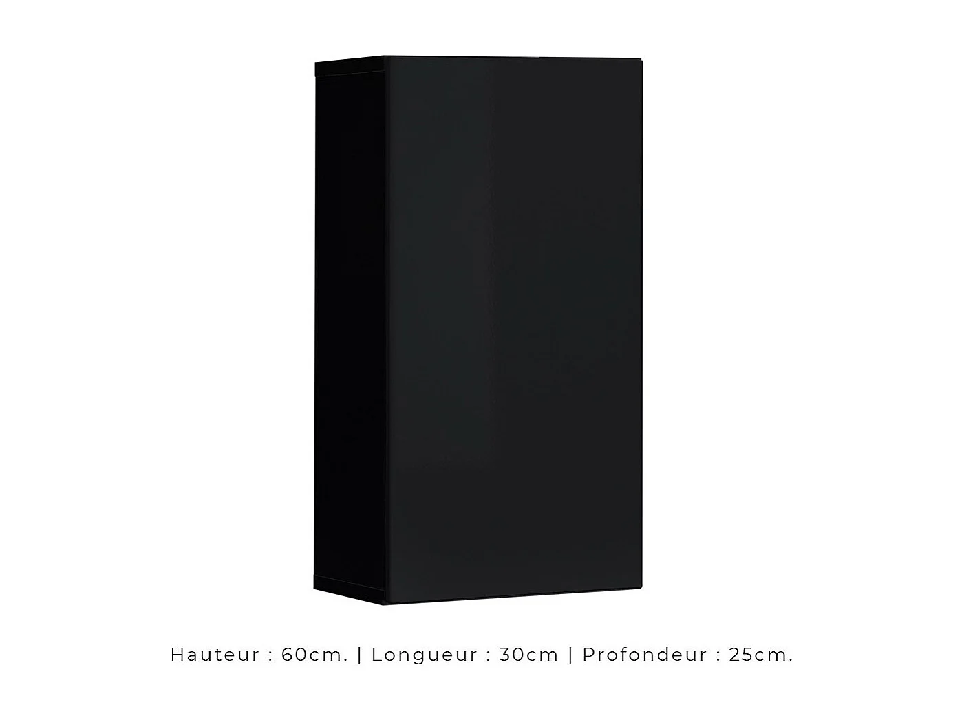 Set woonkamermeubels SWITCH XXV – LED – Hoogglans Zwart – Hangend ontwerp