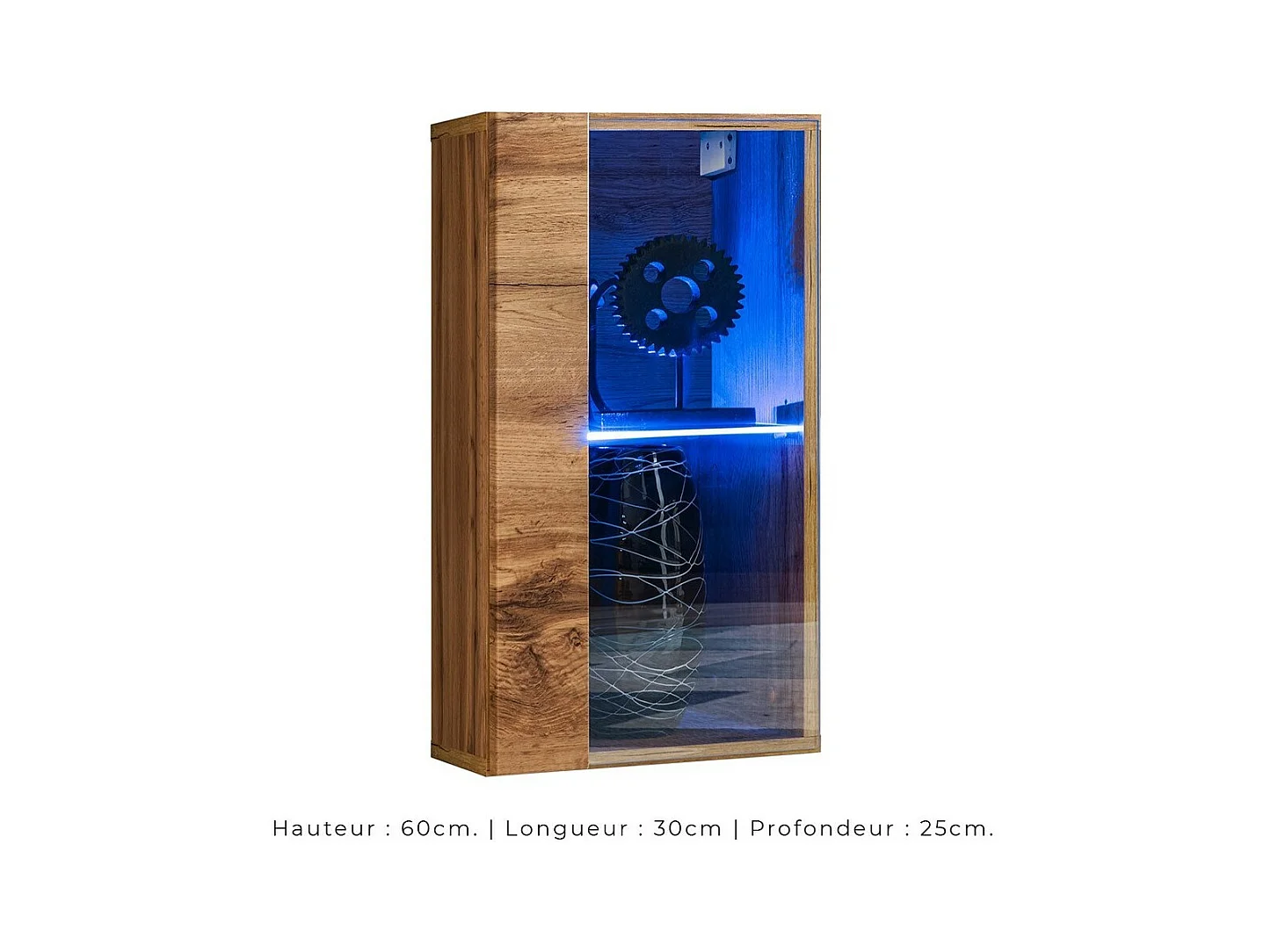 Ensemble meubles de salon SWITCH XXII design, coloris chêne et noir.