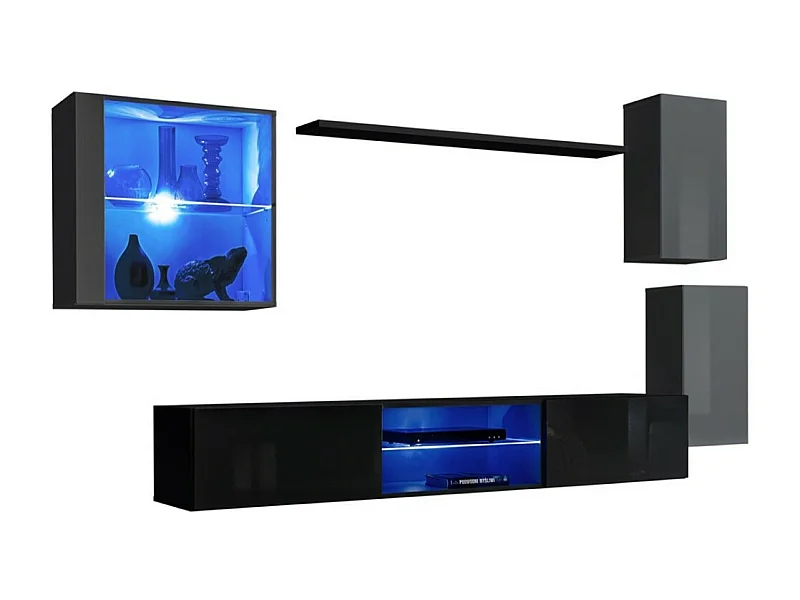 Wohnzimmermöbel-Set SWITCH XXIII, Design in Grau und Schwarz