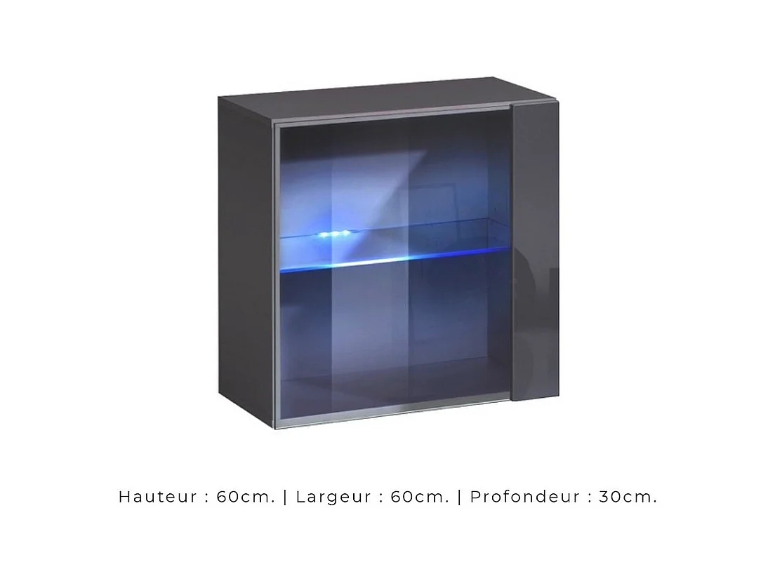 Conjunto de muebles de salón SWITCH XXIII diseño, colores gris y negro.