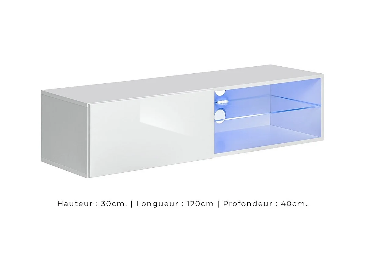 Woonkamer meubelset SWITCH XXV design, in glanzend witte kleur.