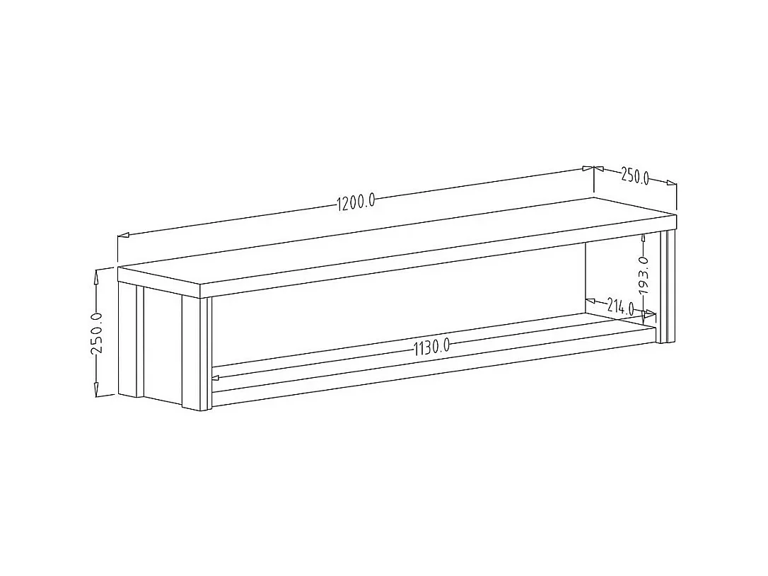 Conjunto de 3 muebles de salón colección WINDSOR. Color gris antracita y roble oscuro.