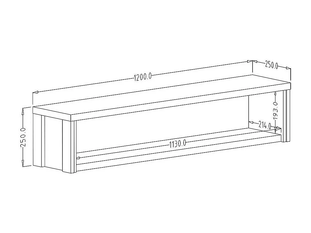 Conjunto de 3 móveis para sala de estar, coleção WINDSOR. Cores cinza antracite e carvalho escuro.
