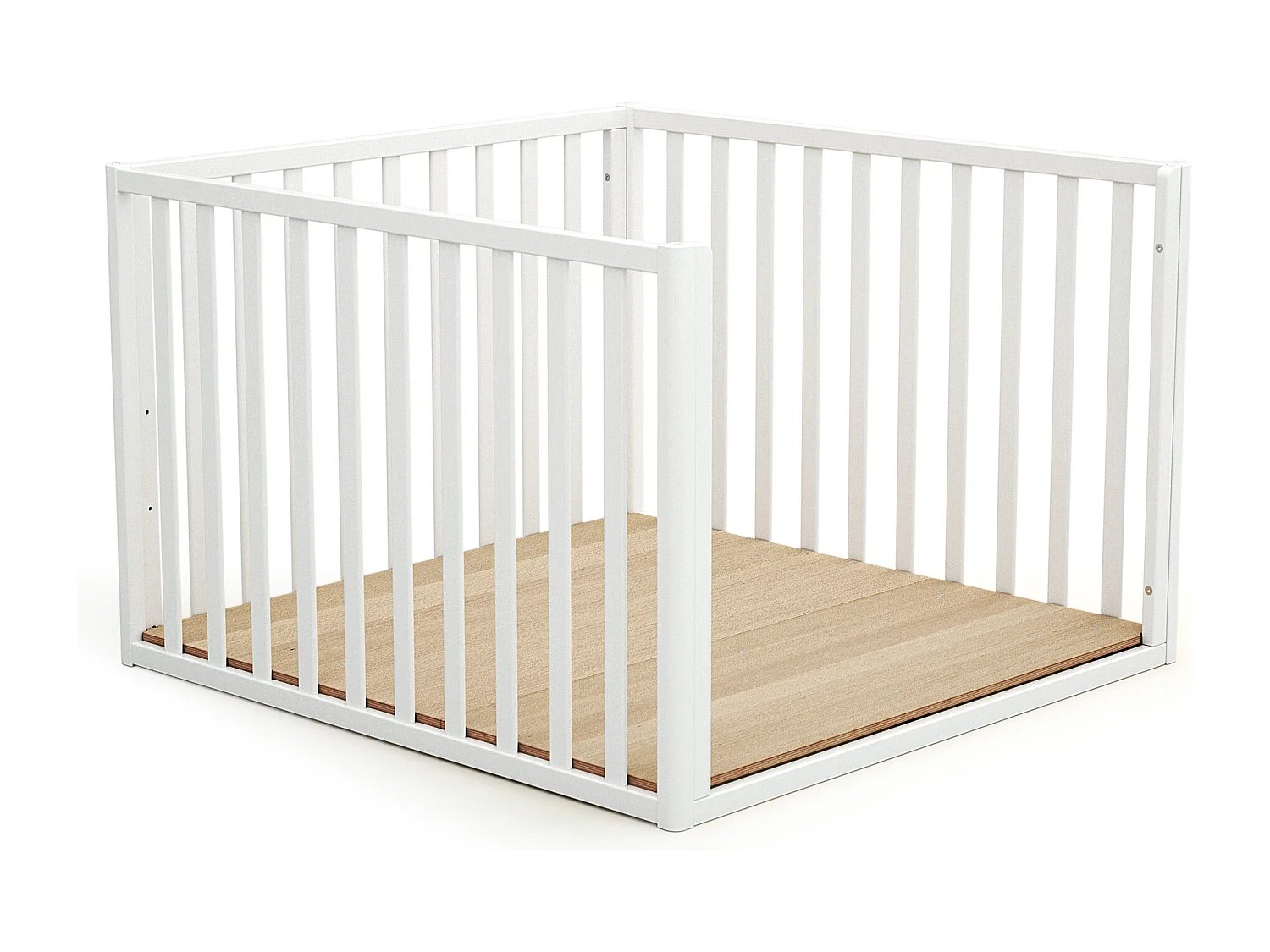 Omvormbare houten box CONFORT in hout Wit 100 x 100 cm