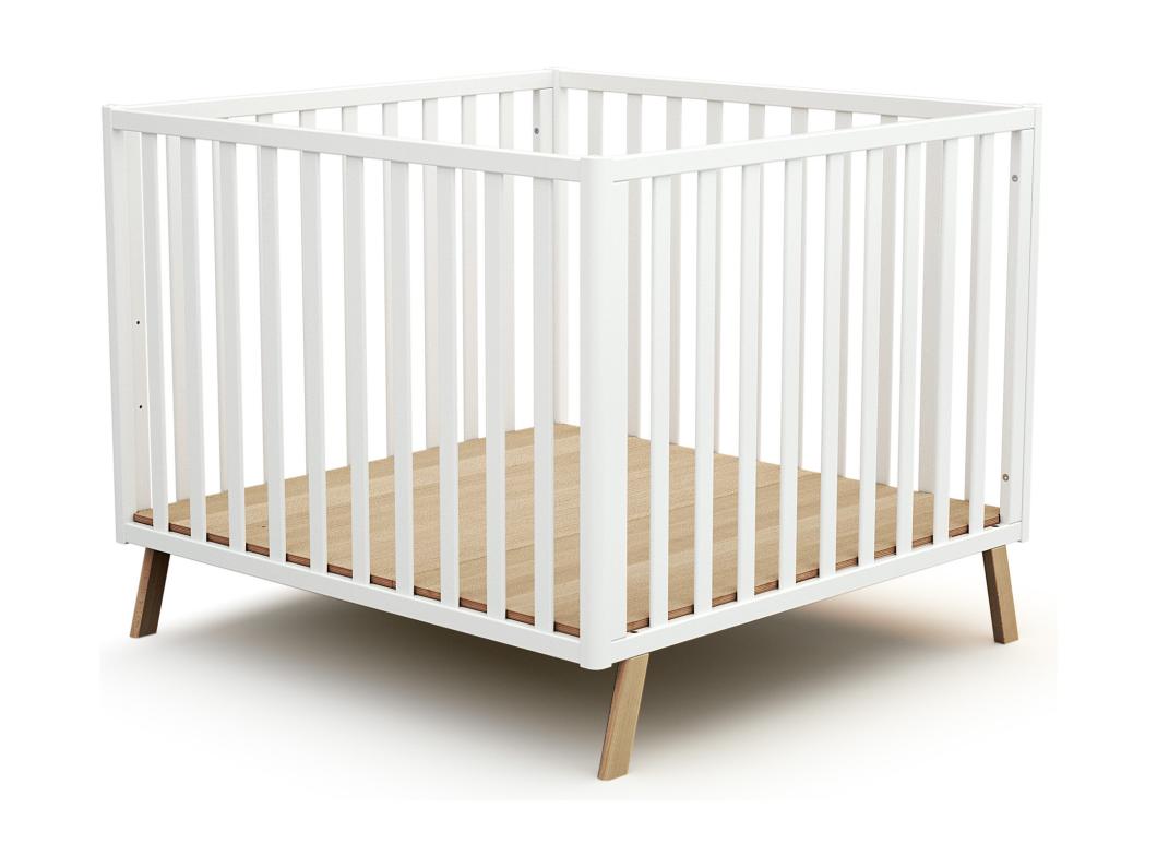 Box bambini evolutivo CONFORT legno - Bianco - 100 x 100 cm
