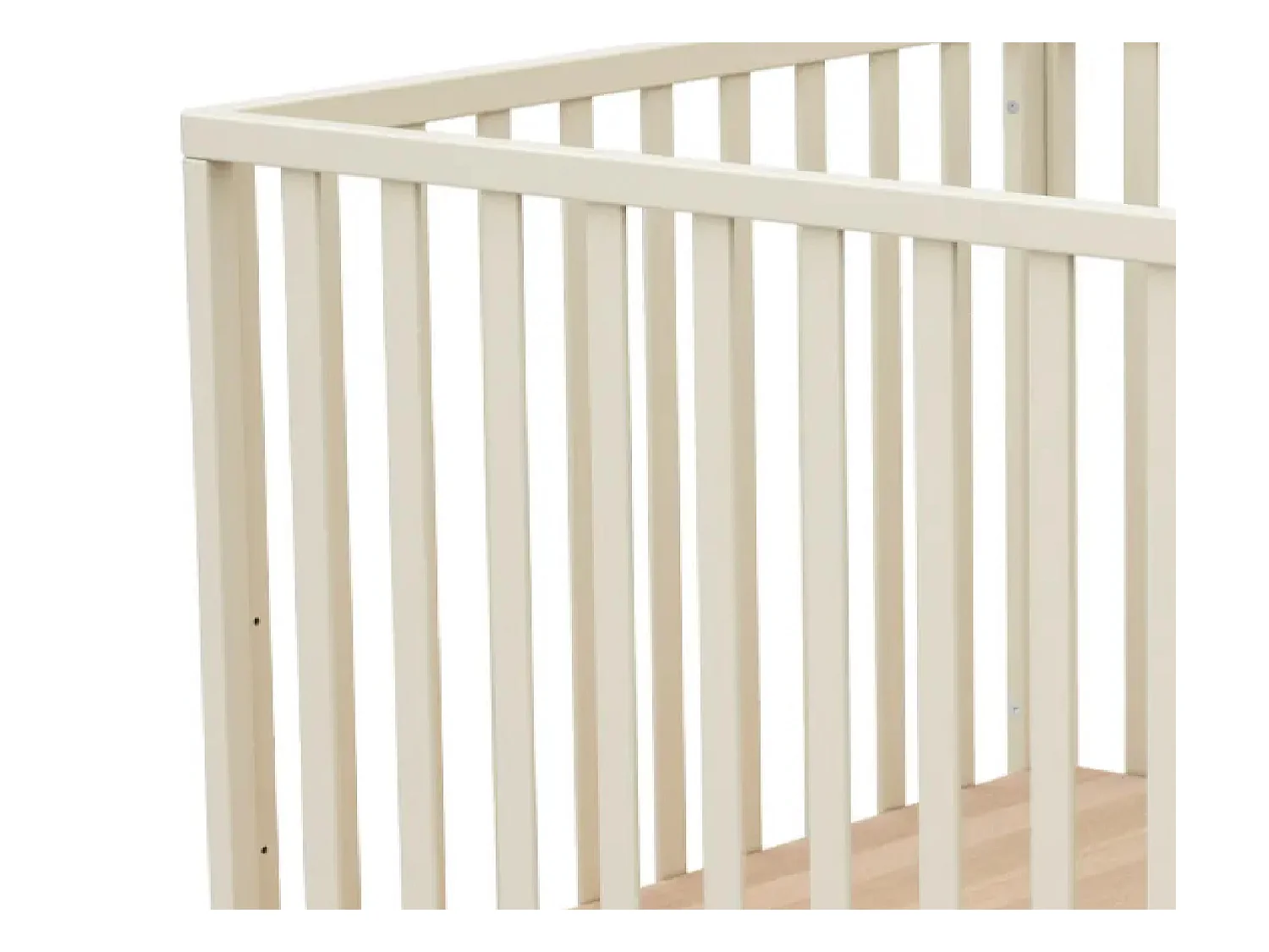 Parque infantil ONLY madera - Blanco/Amarillo - 100 x 100 cm