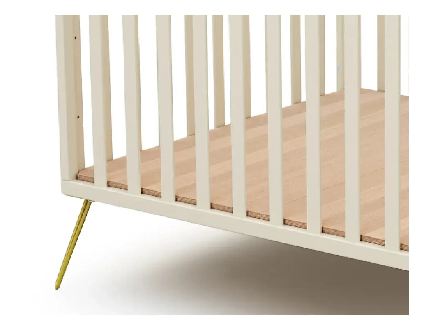 Parque infantil ONLY madera - Blanco/Amarillo - 100 x 100 cm