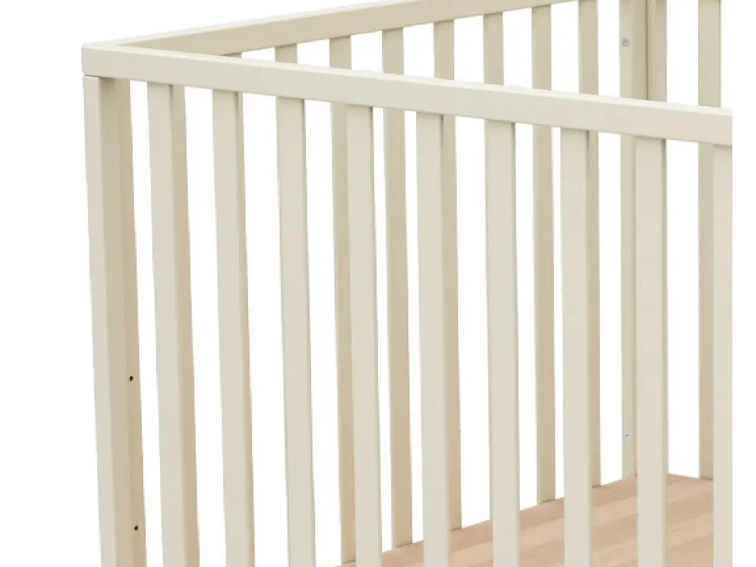 Parque infantil ONLY madera - Blanco/Amarillo - 100 x 100 cm