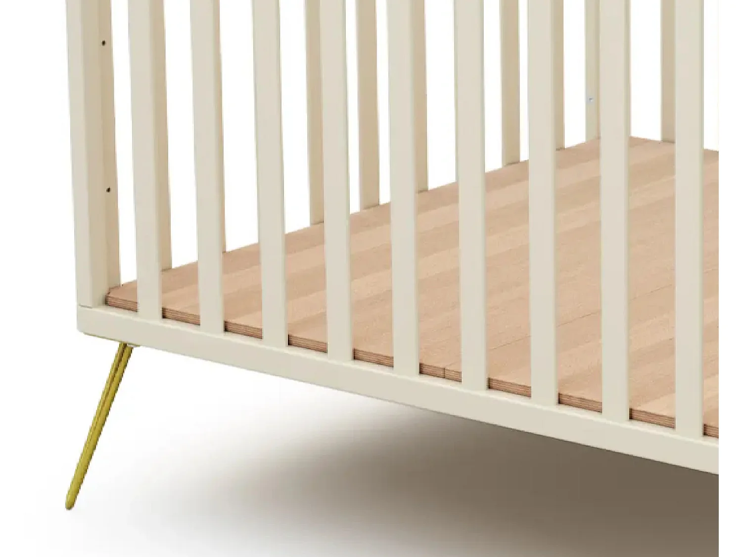 Parque infantil ONLY madera - Blanco/Amarillo - 100 x 100 cm